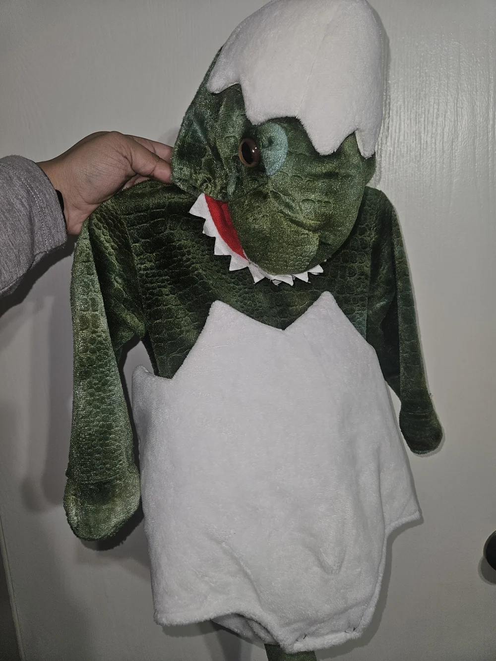 Pottery Barn Kids Green and White Dinosaur Costume - Picture 1 of 5